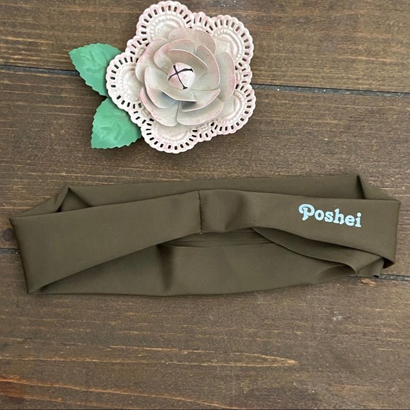 poshei Accessories Poshei Forest Green Twist Headband Sweatband